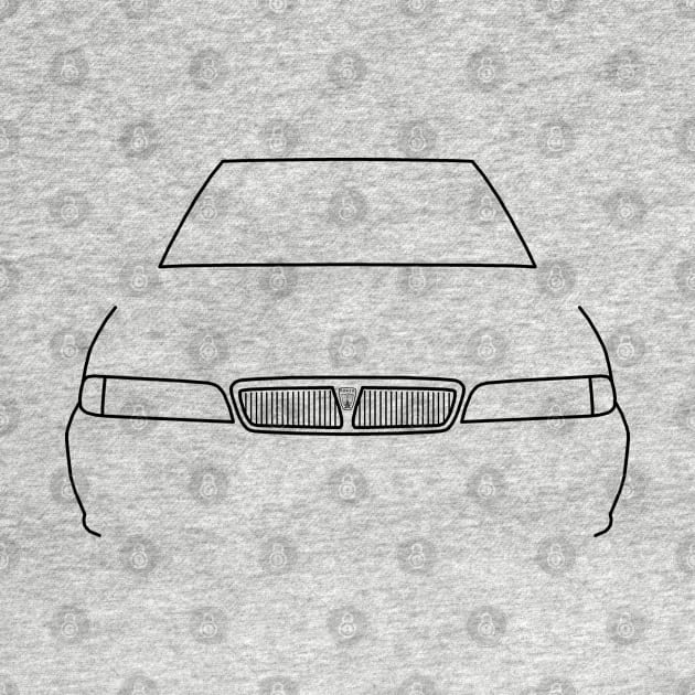 Rover 216 classic car black outline graphic by soitwouldseem